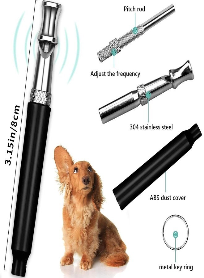 YilulvDeng Dog Training Kit,Dog Whistle to Stop Barking Neighbors Dog,Dog Clicker for Training,Adjustable Ultrasonic Silent Dog Whistle(Black). - Image 2